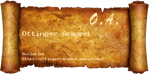 Ottinger Armand névjegykártya